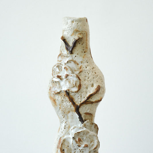 Tall Fossilized Orchid Vase