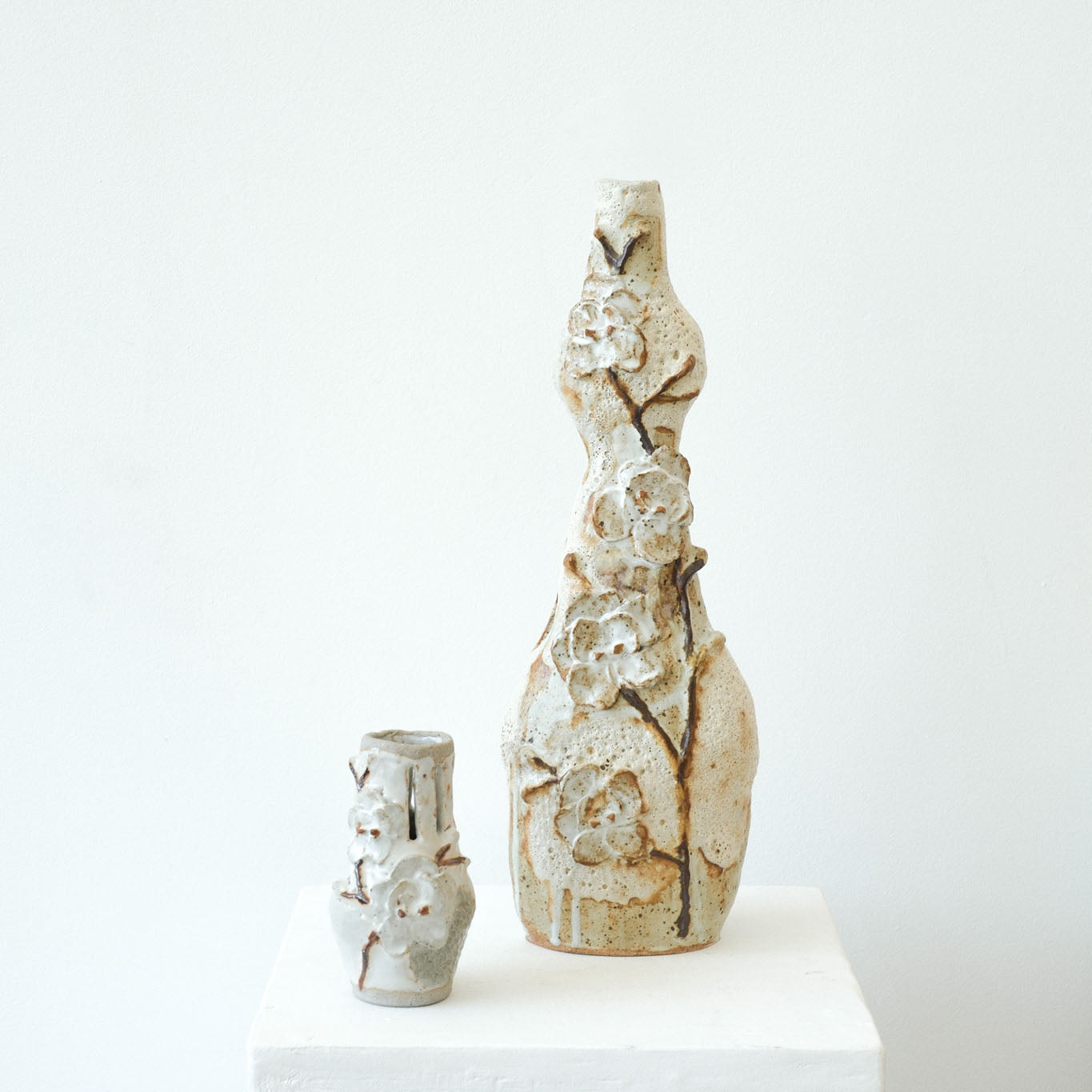 Tall Fossilized Orchid Vase