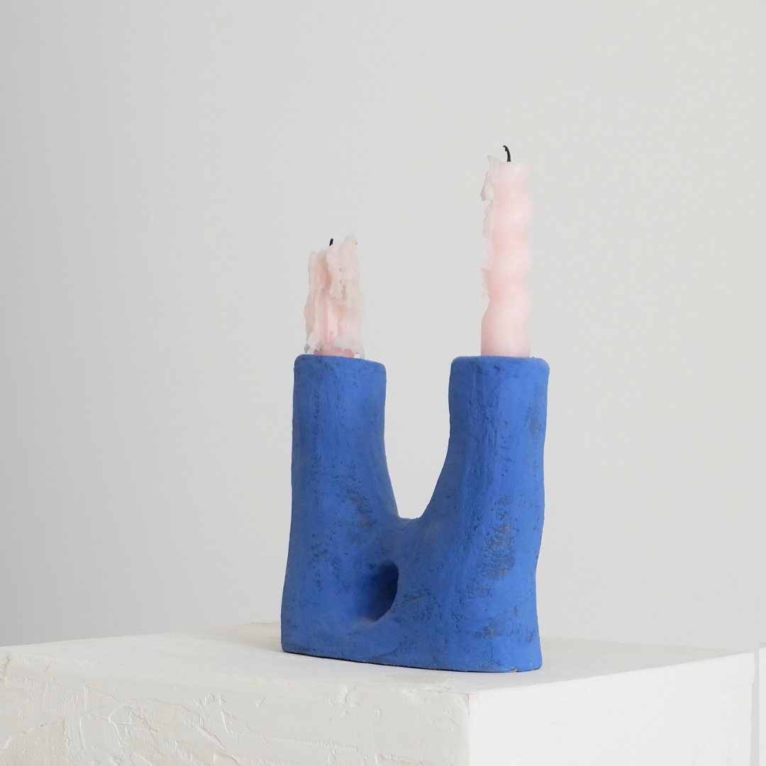 Candle Holder Matte Kline Blue