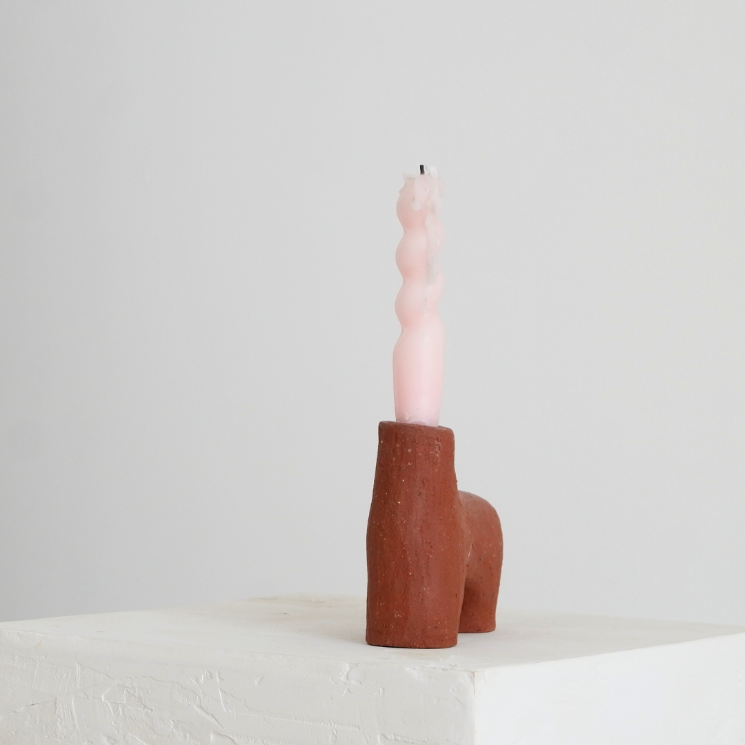 Candle Holder Matte Terracotta