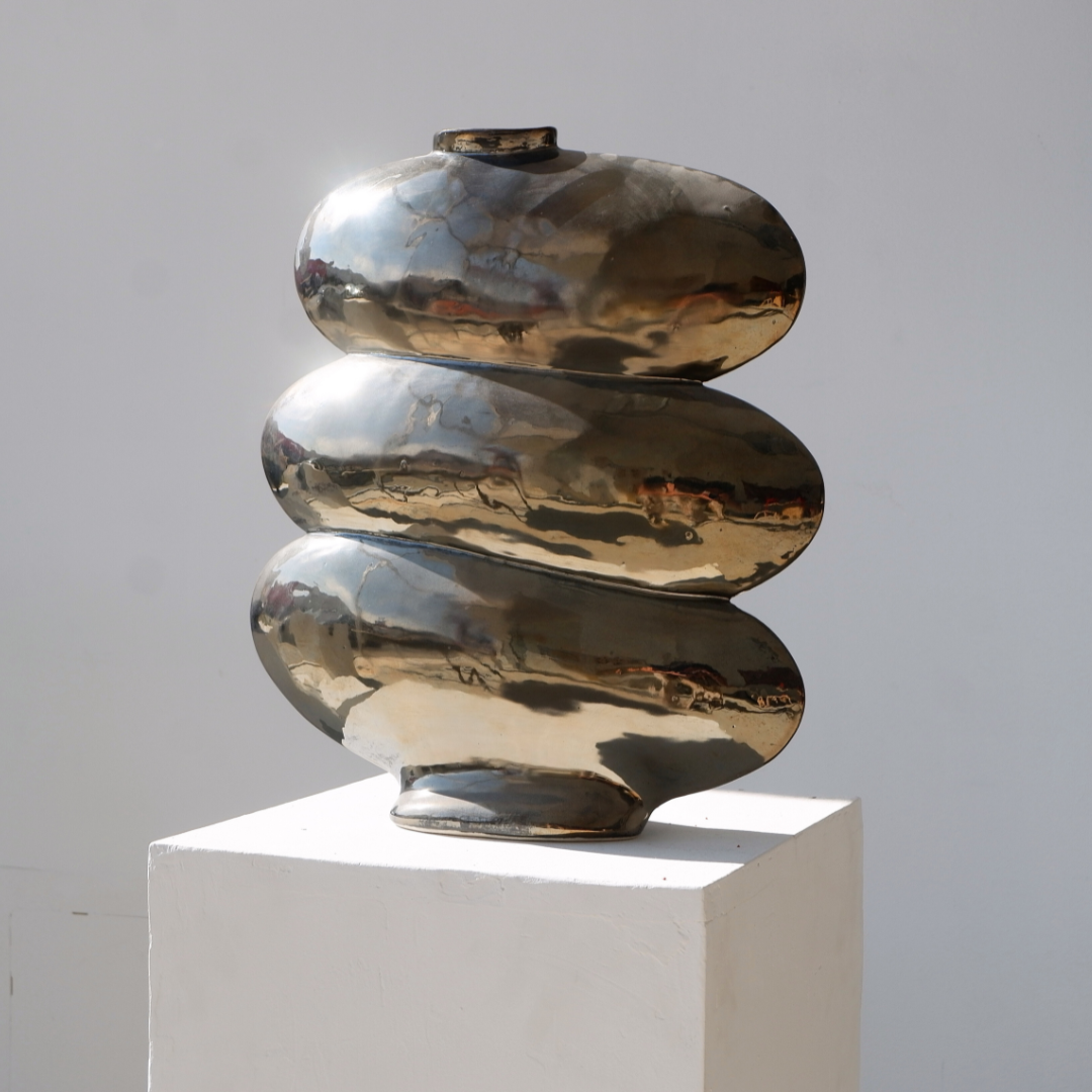 Dark Chrome Stacked Pebbles