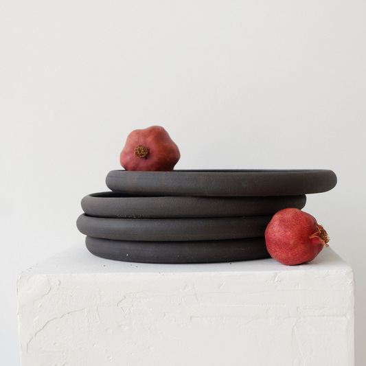 Salad Bubble Plate Black