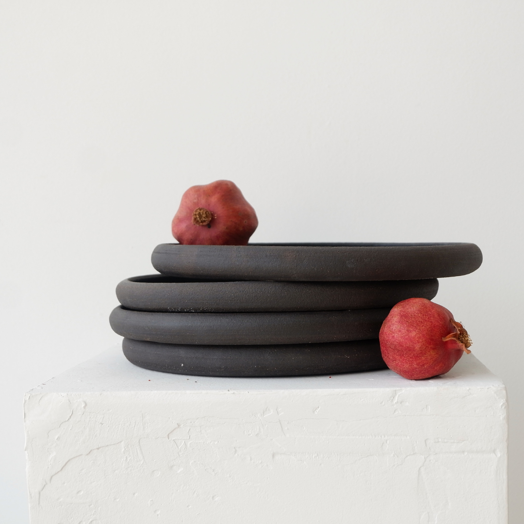 Salad Bubble Plate Black