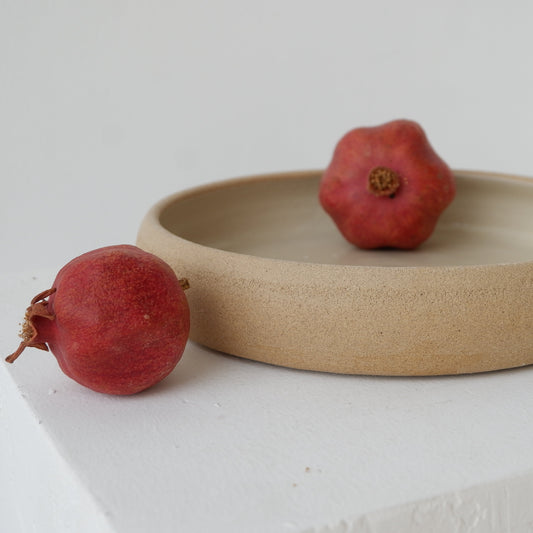 Large Serving plate Beige