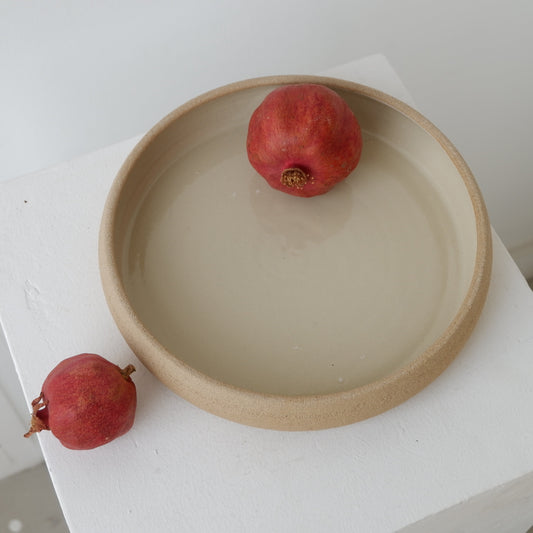 Large Serving plate Beige