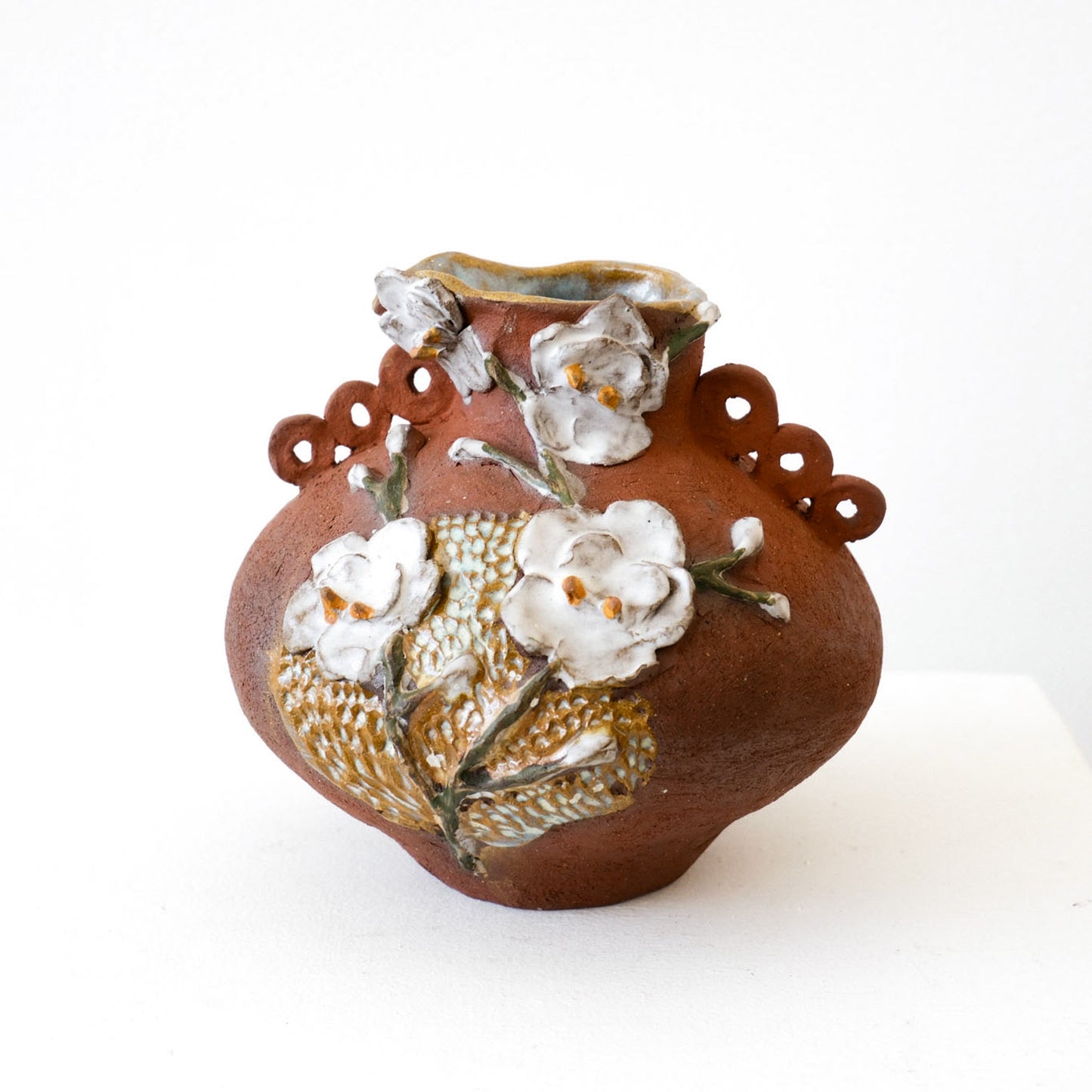 Red Orchid Pot