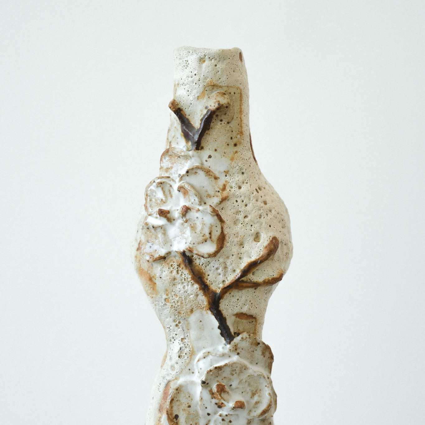 Tall Fossilized Orchid Vase