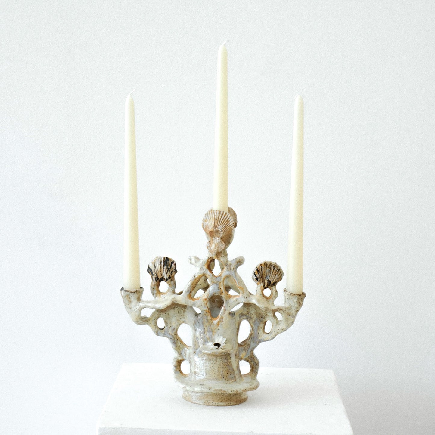Coral Sandcastle Candelabra