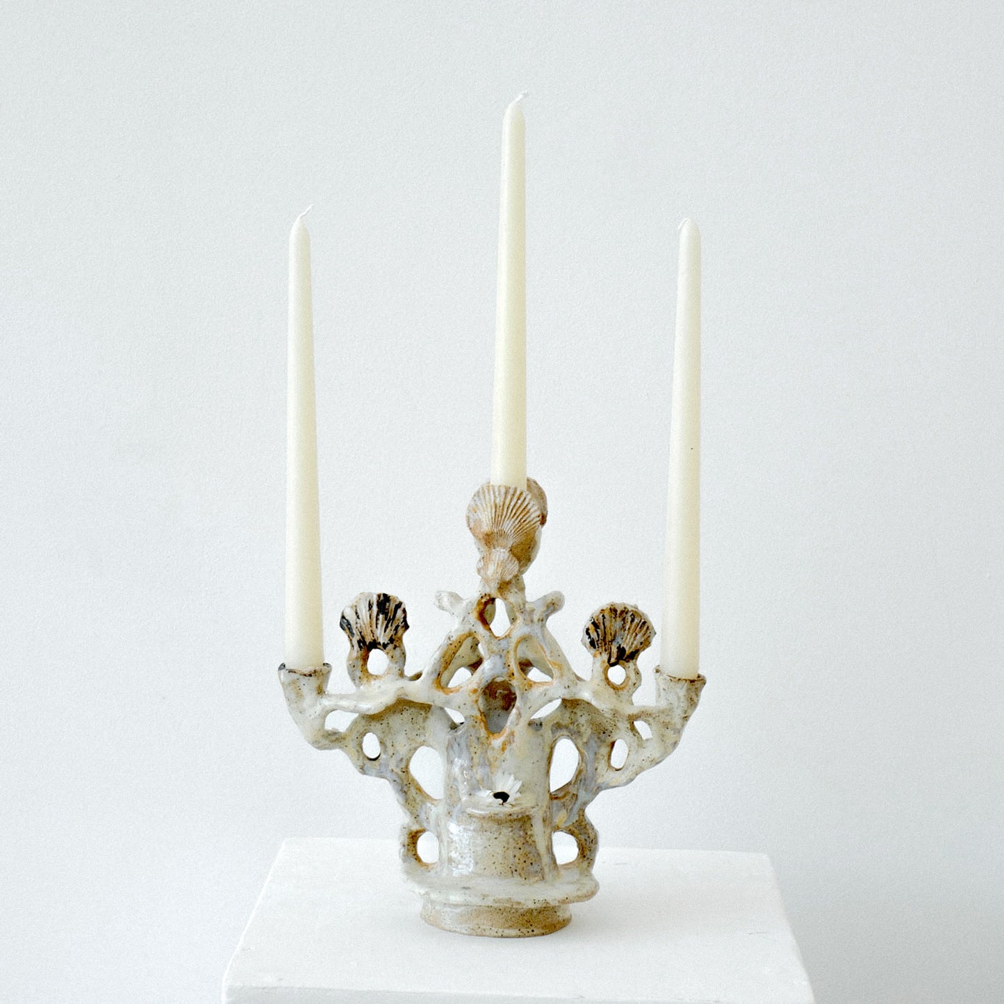 Coral Sandcastle Candelabra