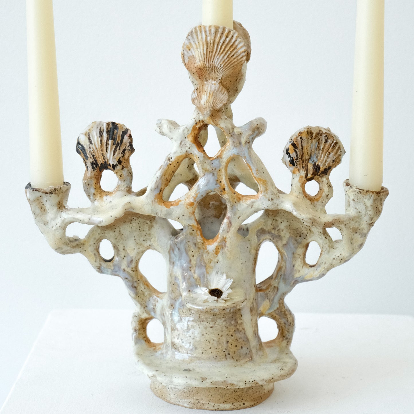 Coral Sandcastle Candelabra