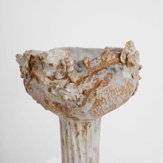 Dusty Lavender and Yellow Orchid Pedestal