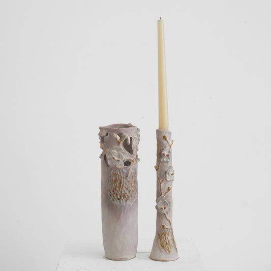 Dusty Lavender Orchid Taper Vase