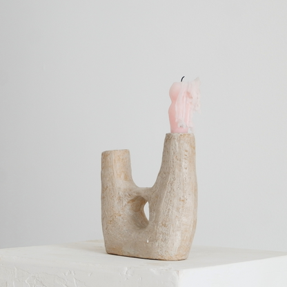 Candle Holder Alabaster Gloss II
