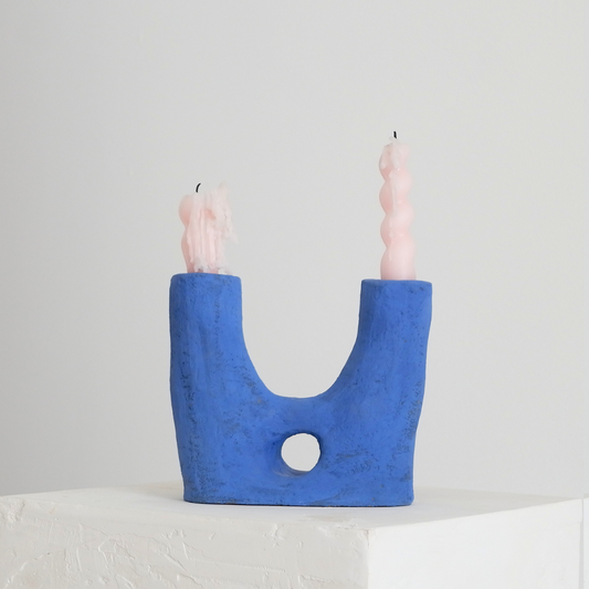 Candle Holder Matte Kline Blue