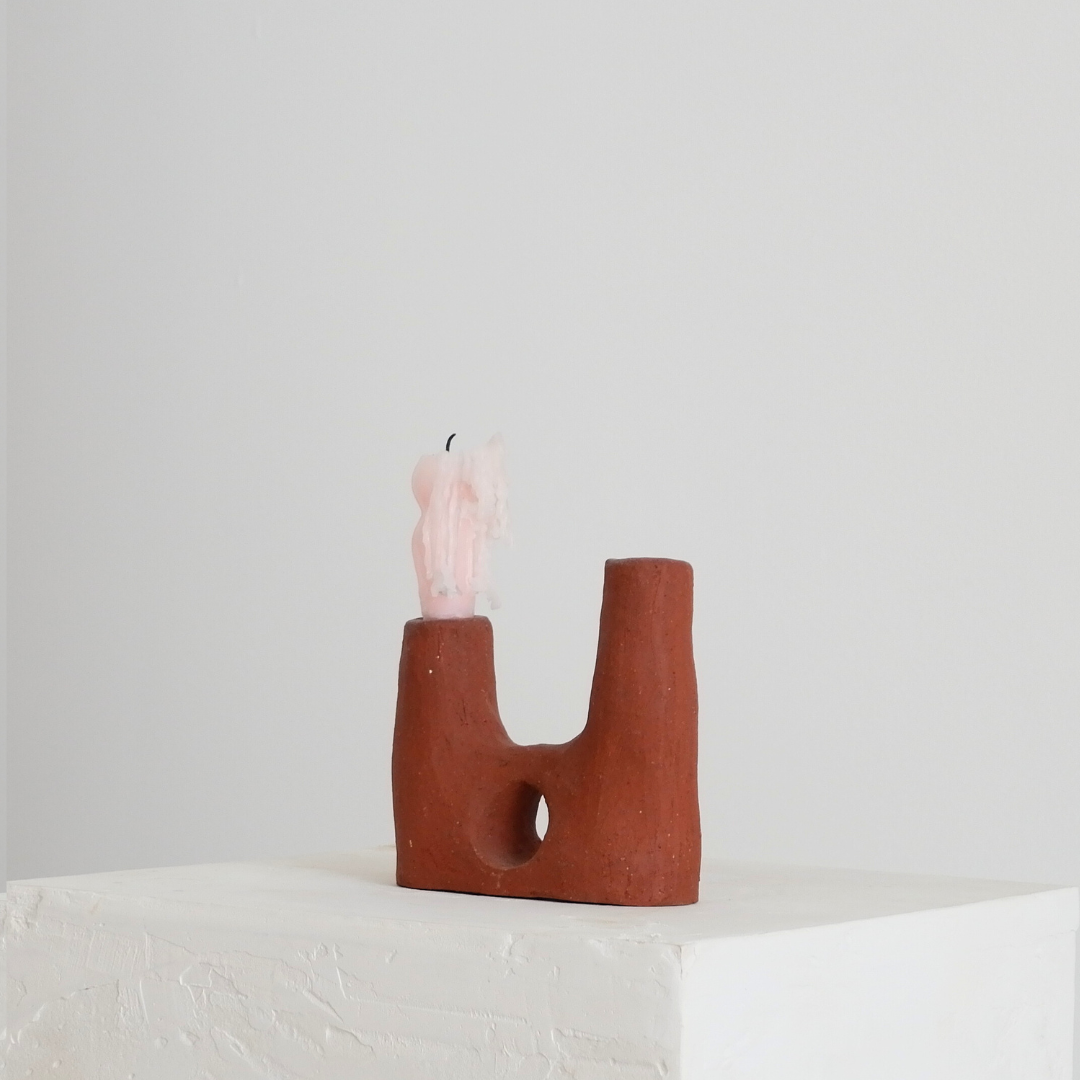 Candle Holder Matte Terracotta II