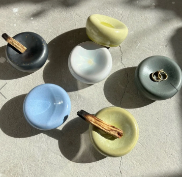 Blue Tinged Moon Dish